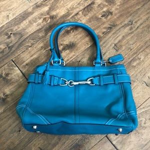 Turquoise Coach Handbag